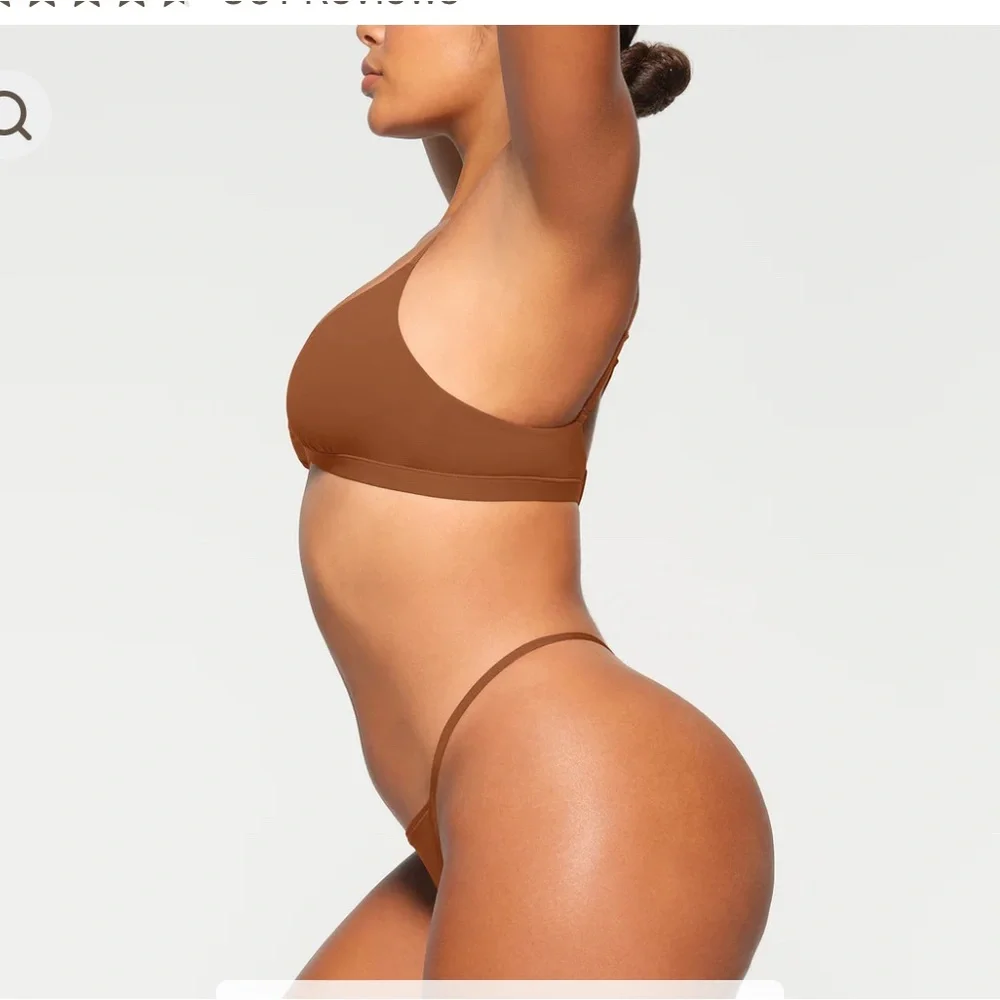 Skims - Plus Size T- string Thong - Camel